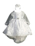 Tip Top Kids Girls White Back Train Headband Baptism Gown Outfit, Sizes 0-6 - SophiasStyle.com