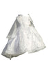 Tip Top Kids Girls White Back Train Headband Baptism Gown Outfit, Sizes 0-6 - SophiasStyle.com