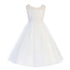 Petite Adele Little Girls White Scalloped Lace Tulle Flower Girl Dress 2T-6 - SophiasStyle.com