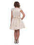 Petite Adele Big Girls Champagne Jacquard Organza Junior Bridesmaid Dress 8-12 - SophiasStyle.com
