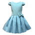 Petite Adele Big Girls Blue Organza Overlay Pleated Flower Girl Dress 8-12 - SophiasStyle.com