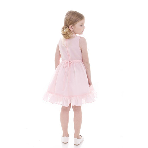 Petite Adele Little Girls Blush Pink Tiered Chiffon Ruffled Easter Dress 2-6 - SophiasStyle.com