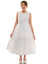 Petite Adele Big Girls White Beaded Lace Bodice Skirt Hem Communion Dress 8-16 - SophiasStyle.com