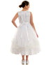 Petite Adele Little Girls White Beaded Lace Bodice Skirt Hem Dress 2-6 - SophiasStyle.com