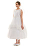 Petite Adele Big Girls White Beaded Lace Bodice Skirt Hem Communion Dress 8-16 - SophiasStyle.com