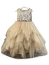 Petite Adele Big Girls Champagne Sequin Multi Tiered Special Occasion Dress 8-12 - SophiasStyle.com