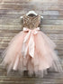 Petite Adele Little Girls Blush Sequin Multi Tiered Special Occasion Dress 2-6 - SophiasStyle.com