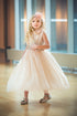 Petite Adele Little Girls Blush Satin Organza Sleeveless Easter Dress 2-8 - SophiasStyle.com