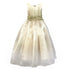 Petite Adele Little Girls Champagne Satin Organza Sleeveless Easter Dress 2-8 - SophiasStyle.com