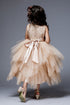 Petite Adele Big Girls Champagne Sequin Ruffle Tiered Lola Special Occasion Dress 8-12 - SophiasStyle.com