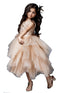 Petite Adele Big Girls Champagne Sequin Ruffle Tiered Lola Special Occasion Dress 8-12 - SophiasStyle.com