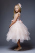 Petite Adele Little Girls Blush Sequin Ruffle Tiered Lola Special Occasion Dress 2-6 - SophiasStyle.com