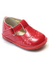 Angel Girls Patent Red Birdie Perforated T Strap Mary Jane Shoe 1 Baby-7 Toddler - SophiasStyle.com