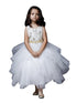 Petite Adele Big Girls Ivory Sequin Tiered Sonia Junior Bridesmaid Dress 8-12 - SophiasStyle.com