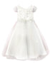 Petite Adele Big Girls White Illusion Applique Tulle Communion Dress 8-16 - SophiasStyle.com