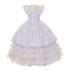 Rain Kids Big Girls White Ruffle Train Skirt Bolero Communion Dress 7-20 - SophiasStyle.com
