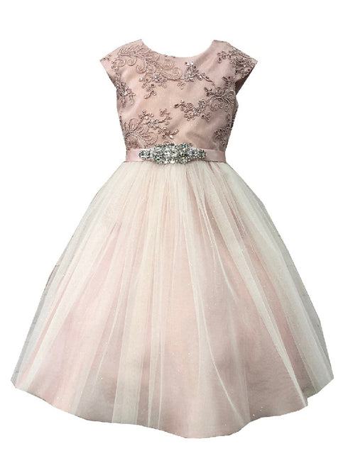 Big Girls Multi Color Silk Tulle Junior Bridesmaid Dress 2-12 - SophiasStyle.com