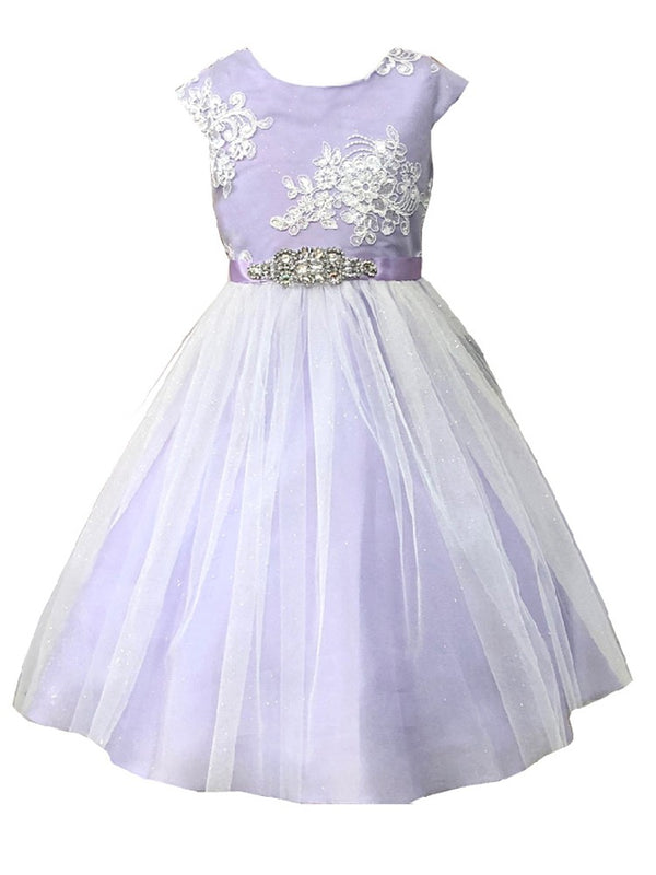 Big Girls Multi Color Silk Tulle Junior Bridesmaid Dress 2-12 - SophiasStyle.com