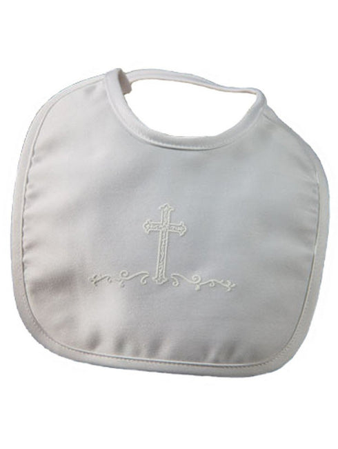 Little Things Mean A Lot White Matte Satin Screened Cross Bib S-L - SophiasStyle.com