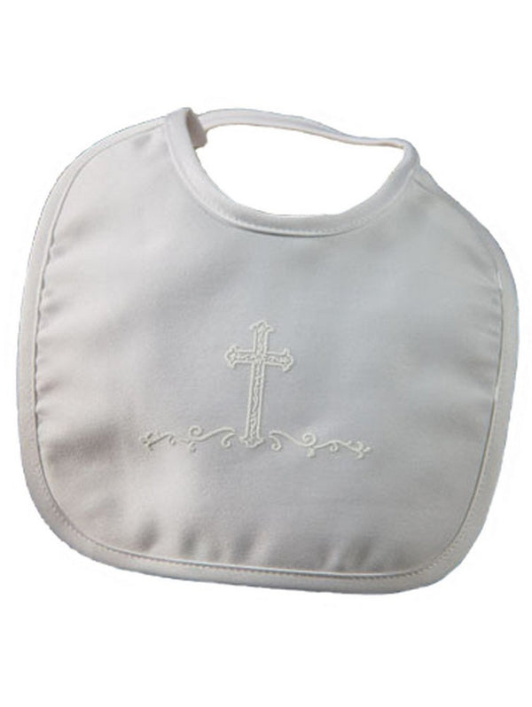 Little Things Mean A Lot White Matte Satin Screened Cross Bib S-L - SophiasStyle.com