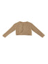 Little Girls Beige Metallic Shiny Rhinestone Flower Button Sweater Bolero 2T-6 - SophiasStyle.com