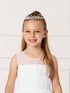 Tip Top Kids Girls Silver Rhinestone Petals Tiara - SophiasStyle.com