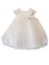 Petite Adele Baby Girls Ivory Embroidered Satin Tulle Flower Girl Dress 6-24M - SophiasStyle.com