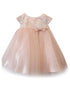 Petite Adele Baby Girls Blush Embroidered Satin Tulle Flower Girl Dress 6-24M - SophiasStyle.com
