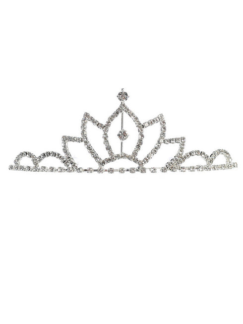 Tip Top Kids Girls Silver Rhinestone Wedding Pageant Tiara - SophiasStyle.com