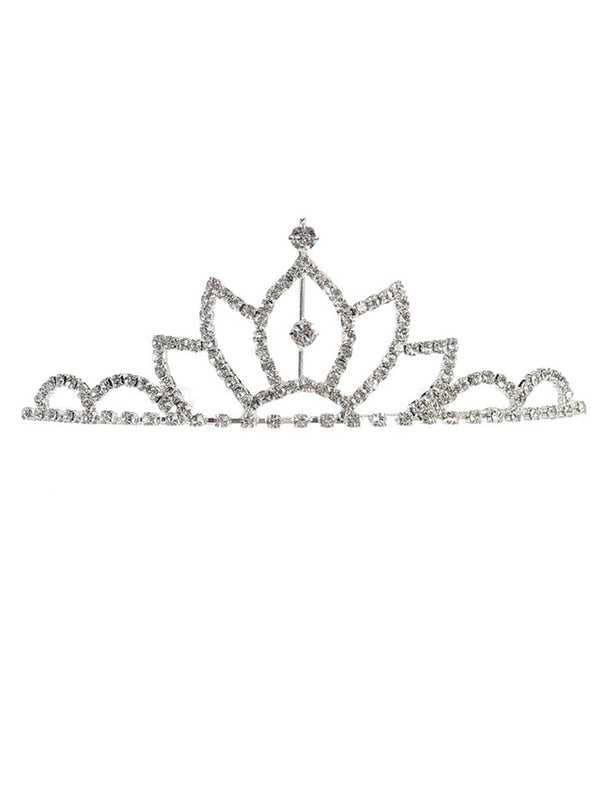 Tip Top Kids Girls Silver Rhinestone Wedding Pageant Tiara - SophiasStyle.com