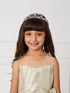 Tip Top Kids Girls Silver Rhinestone Elegant Tiara - SophiasStyle.com