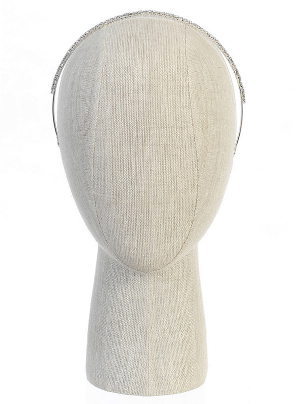 Tip Top Kids Girls Silver Rhinestone Band Tiara - SophiasStyle.com