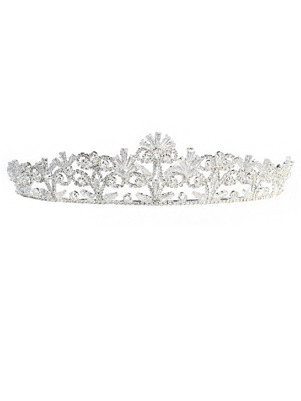 Tip Top Kids Girls Multi Color Blossom Crystal Princess Wedding Pageant Tiara - SophiasStyle.com
