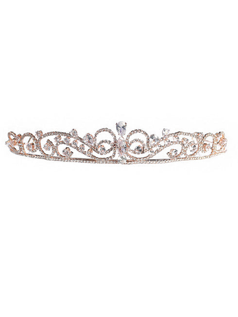 Tip Top Kids Girls Multi Color Crystal Adorned Princess Wedding Pageant Tiara - SophiasStyle.com