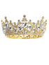 Tip Top Kids Girls Multi Color Big Crystal Royal Wedding Pageant Tiara - SophiasStyle.com