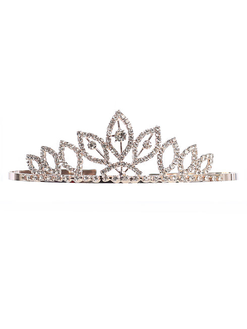 Tip Top Kids Girls Multi Color Leaf Pattern Rhinestone Wedding Pageant Tiara - SophiasStyle.com