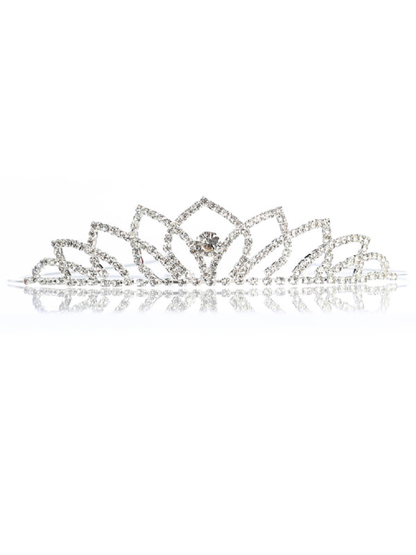Tip Top Kids Girls Multi Color Central Crystal Rhinestone Wedding Pageant Tiara - SophiasStyle.com