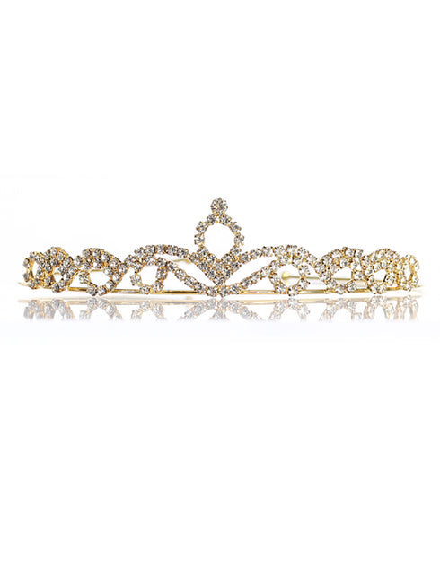 Tip Top Kids Girls Multi Color Central Crystal Delicate Wedding Tiara - SophiasStyle.com
