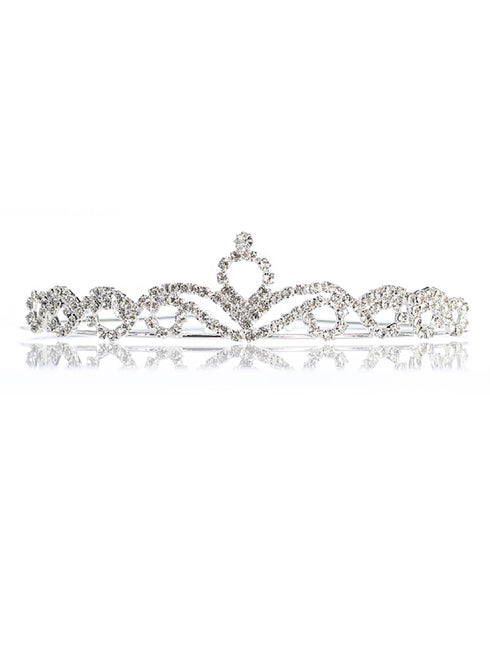 Tip Top Kids Girls Multi Color Central Crystal Delicate Wedding Tiara - SophiasStyle.com