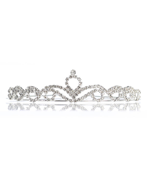 Tip Top Kids Girls Multi Color Central Crystal Delicate Wedding Tiara - SophiasStyle.com