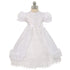 Rain Kids Baby Girls White Crochet Lace Baptism Sheer Cape Dress 6-12M - SophiasStyle.com
