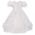 Rain Kids Baby Girls White Crochet Lace Baptism Sheer Cape Dress 6-12M - SophiasStyle.com