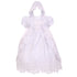 Rain Kids White Puff Sleeve Sequin Pearl Baptism Dress Girls 6M-4T - SophiasStyle.com