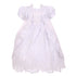 Rain Kids White Puff Sleeve Sequin Pearl Baptism Dress Girls 6M-4T - SophiasStyle.com