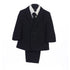 Big Boys Black Jacket Vest Tie Pocket Square Shirt Pant 5 Pc Suit 8-14 - SophiasStyle.com