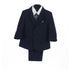 Boys Navy Jacket Vest Tie Pocket Square Shirt Pant 5 Pc Suit 2T-7 - SophiasStyle.com