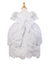 Rain Kids Baby Girls White Puff Sleeve Bonnet 3 Pc Baptism Gown Set 6-12M - SophiasStyle.com