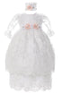 Rain Kids Baby Girls Multi Color 2 Pcs Flower Lace Headband Baptism Dress 3M-3T - SophiasStyle.com