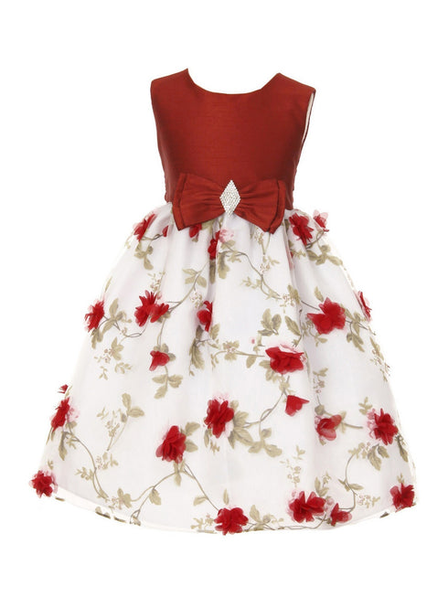 Just Kids Girls Multi Color Floral Print Easter Flower Girl Dress 2T-14 - SophiasStyle.com