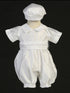 Baby Boys White Romper Hat "Bautizo" Estola Christening Baptism Outfit 3-24M - SophiasStyle.com